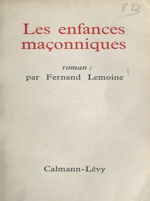 cover image of Les enfances maçonniques